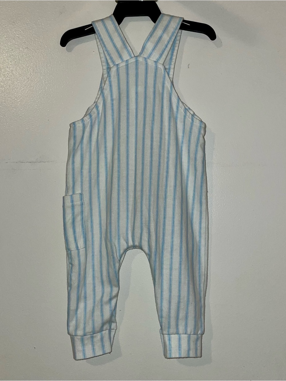 Kids Blue Stripe Peter Rabbit Overalls - Picture 2 of 8